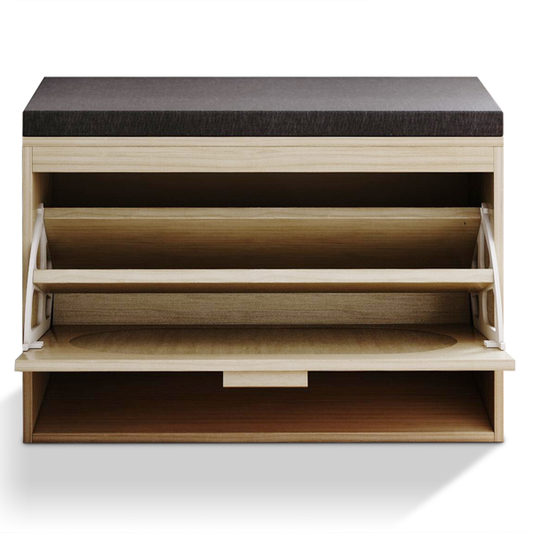 Rattan Shoe Rack, Hallway Shoe Bench, Shoe Cabinet With Flip-Drawer And Seat... 11