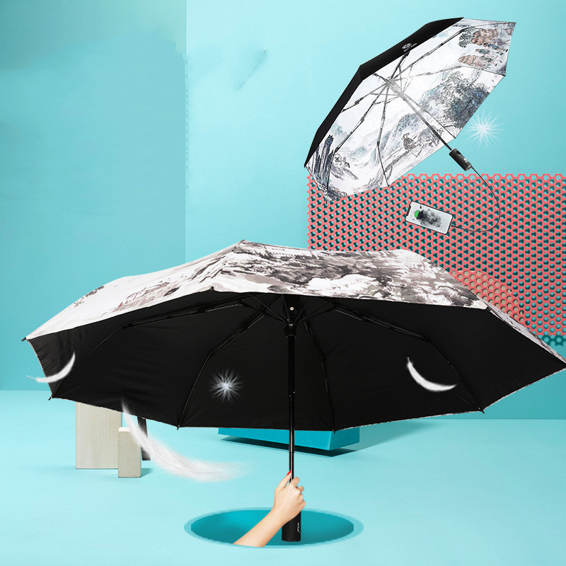 Spray Charging Cooling Folding Anti-ultraviolet Sunshade