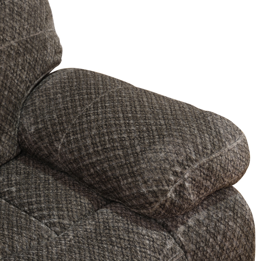 Pickup Only--Brown Cashmere Fleece Living Room Recliner Intelligent 3-Piece Sofa Set