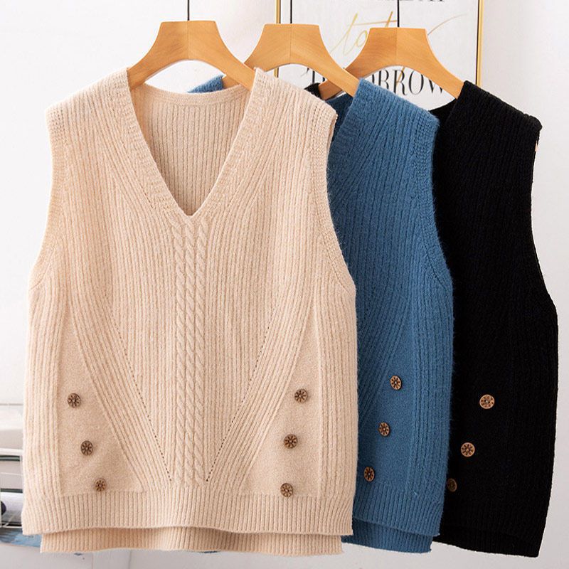 Title 3, Hem split pullover trui dames vest kraag klein ...