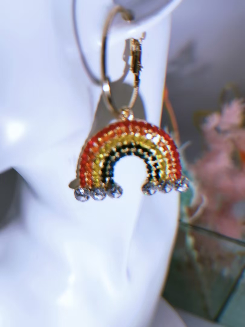 Rainbow Diamond Earrings