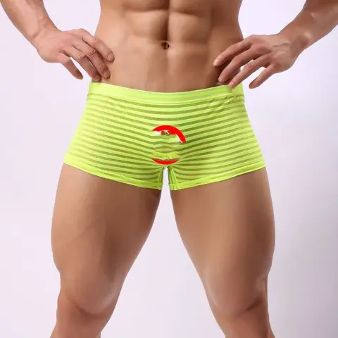Striped Transparent Boxers for Men