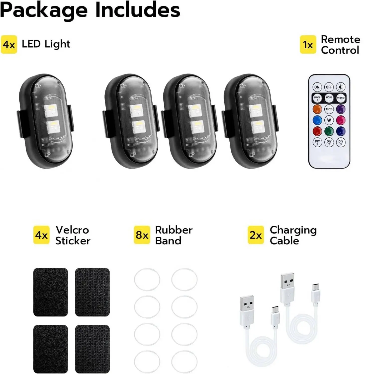 Wireless Car Interior LED Lights