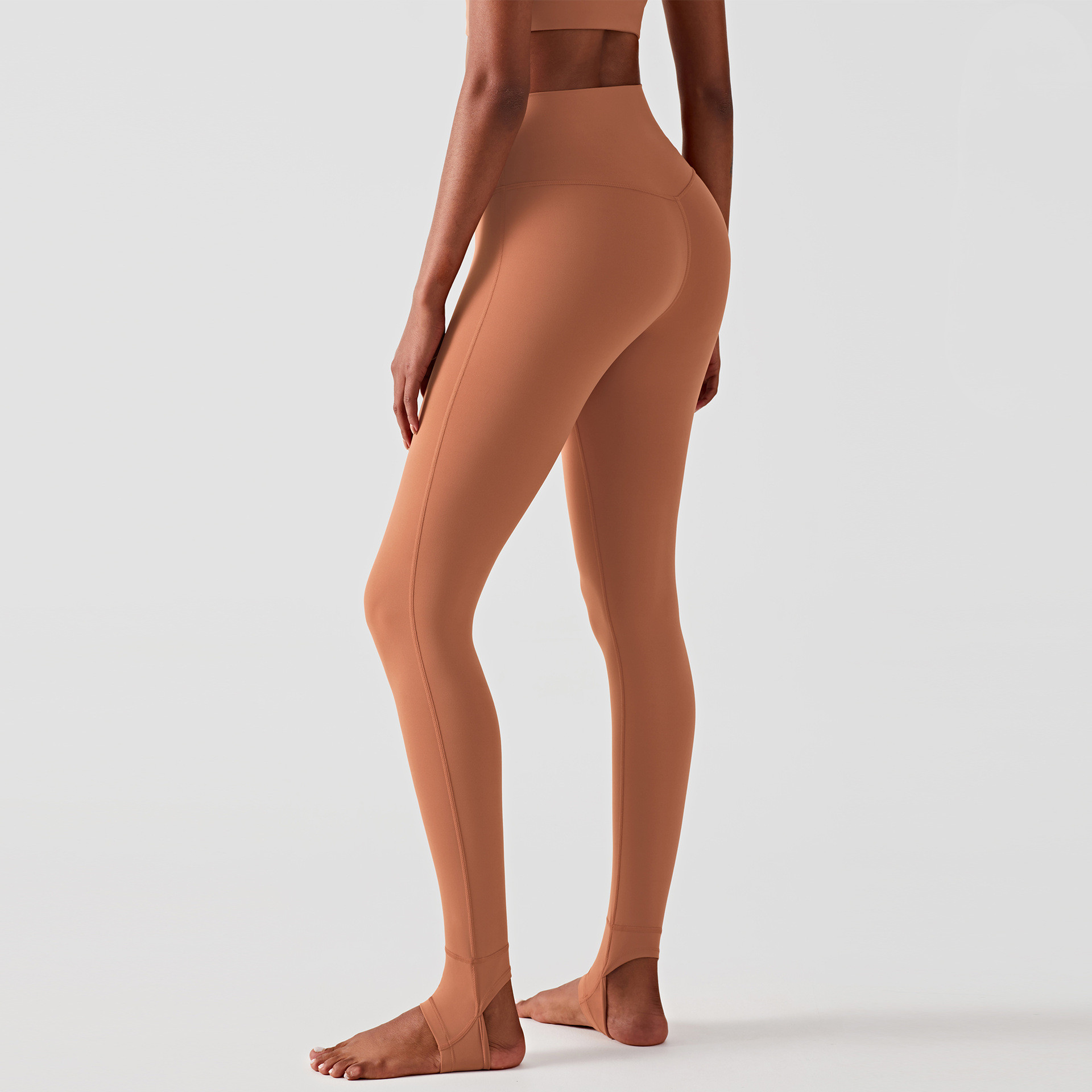 High waisted Butt lifting Fitness Step Pants Tight Fit Desert Sun - Shop at LoveMi