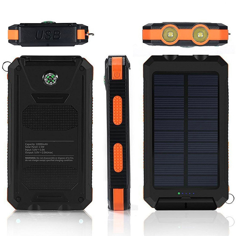 Strong Waterproof Solar Power Bank 20000mah Compass - Image 4