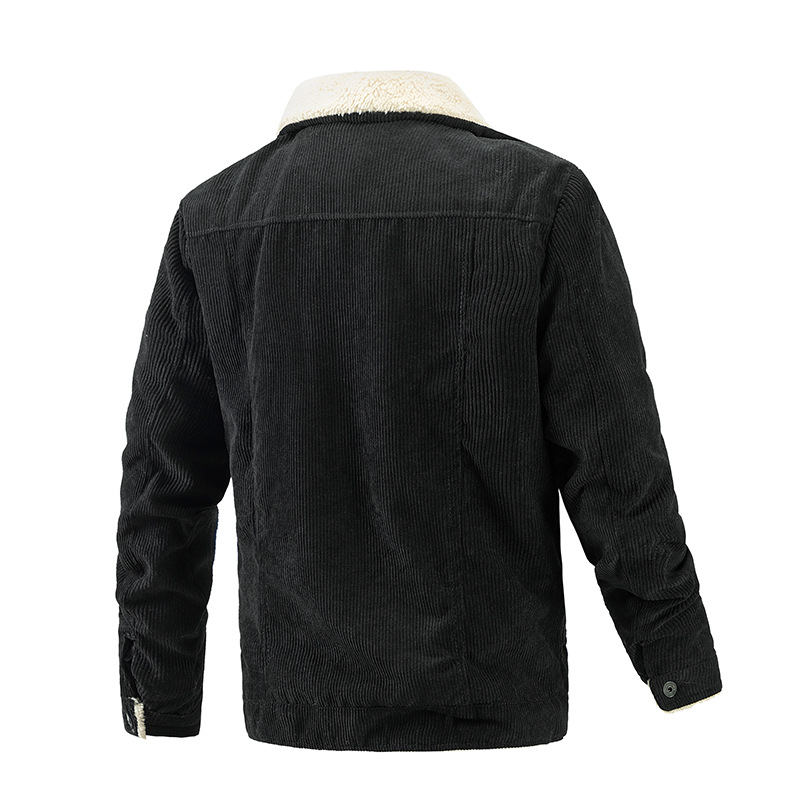 Men's Plus Fleece Jacket Fashion Warm Casual Jacket Trend Men's Clothing