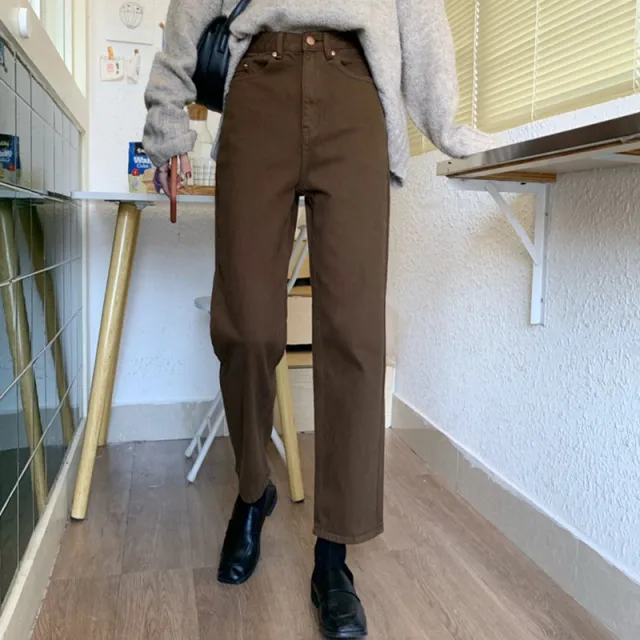 Autumn All Match High Waist Slim Pants Coffee - Shop at LoveMi