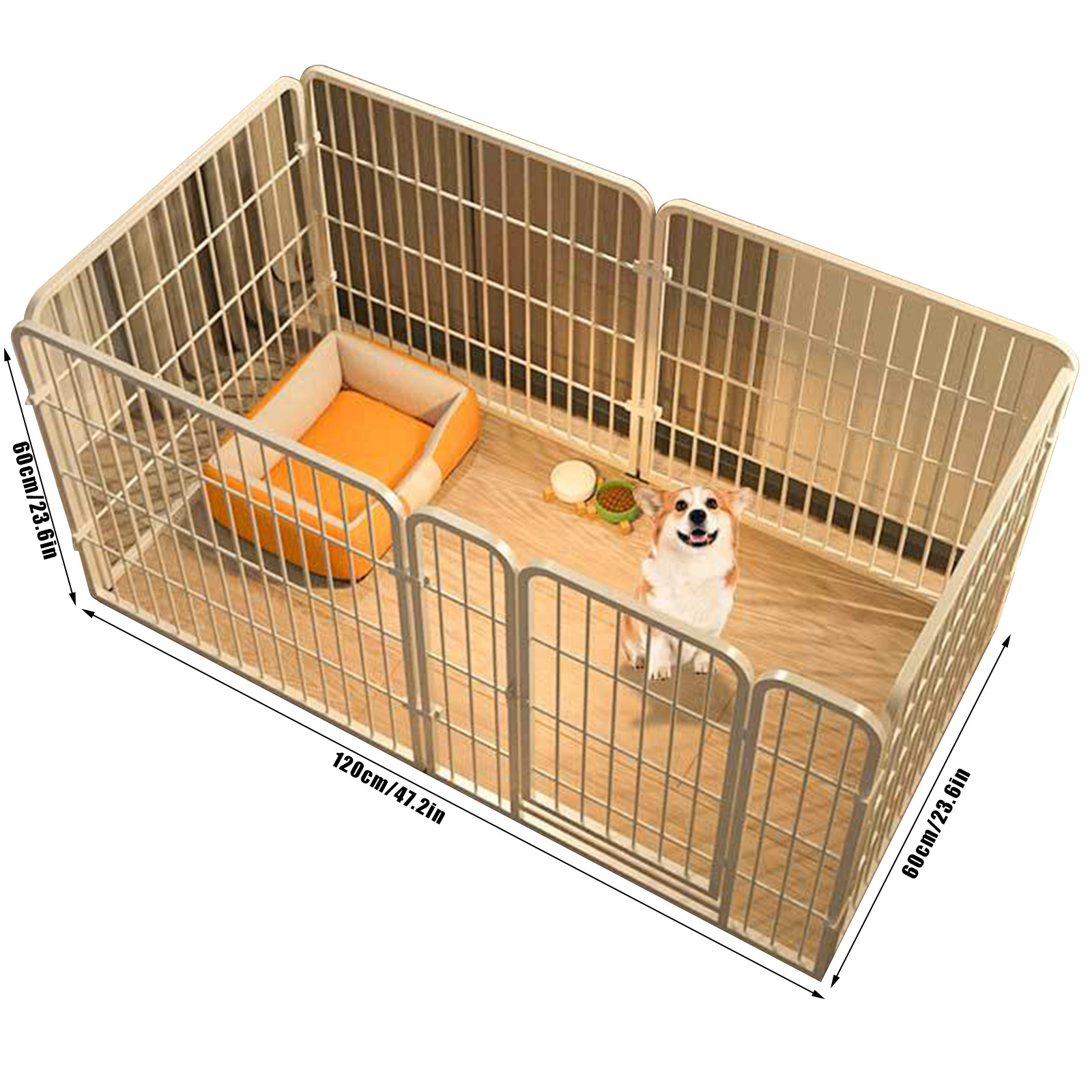 6Panel Dog Pet Puppy Playpen Metal Indoor Outdoor Fence For Small Medium — image 6