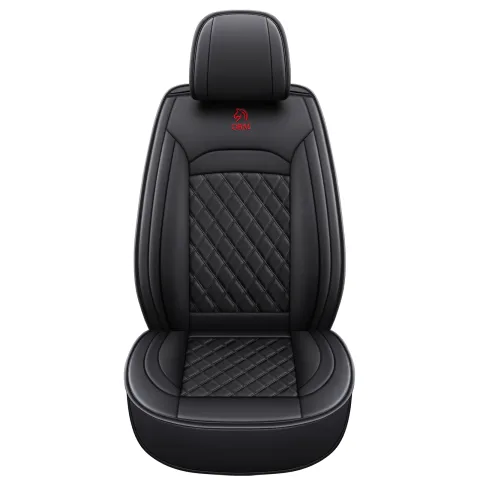 Diamond-pattern Full-coverage Car Seat Covers Lo Go Customizable