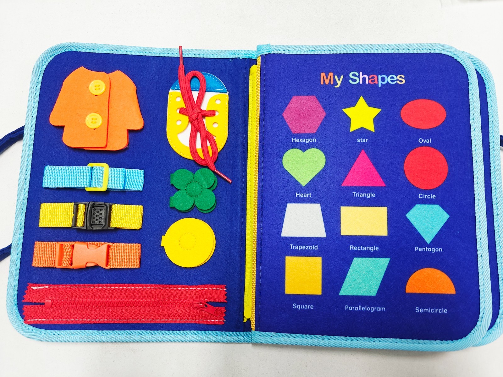 Toddler Busy Board Intelligence Learning Toys Sensory Montessori Book Kids Game