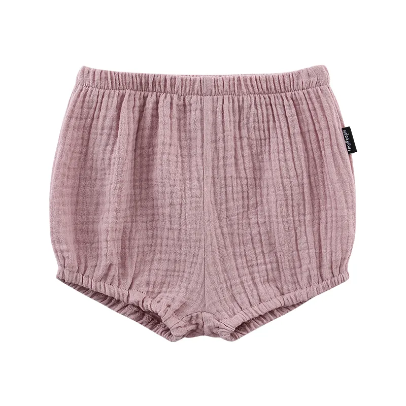 Baby Cotton Crepe Shorts Summer Breathable Light Pants Bloomers