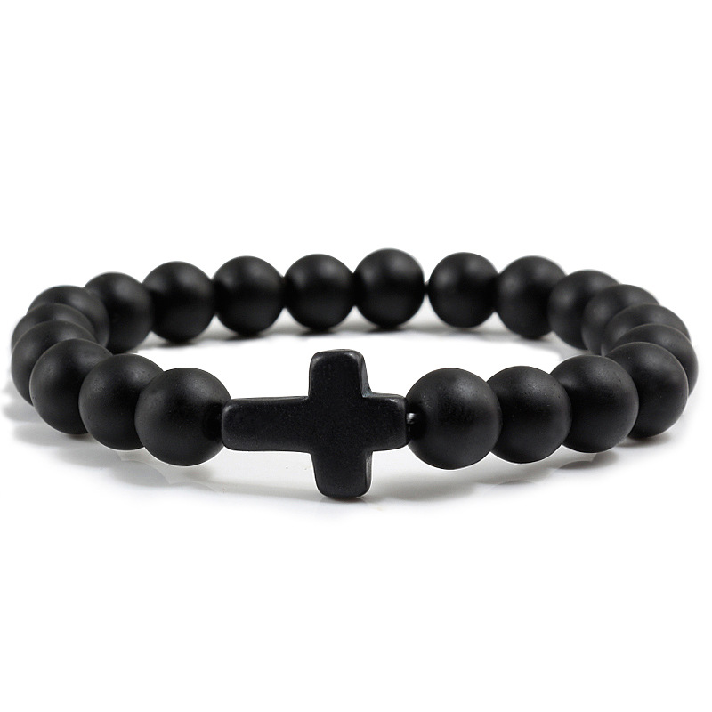 Pulsera Cruz - Brazalete Ajustable Hecho a Mano con Cuentas Joyería Espiritual - Imagen 11 de 14