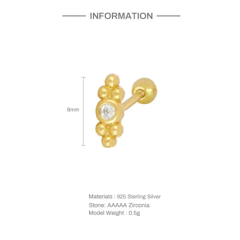 Women's Fashion Pierced Studs With Diamonds