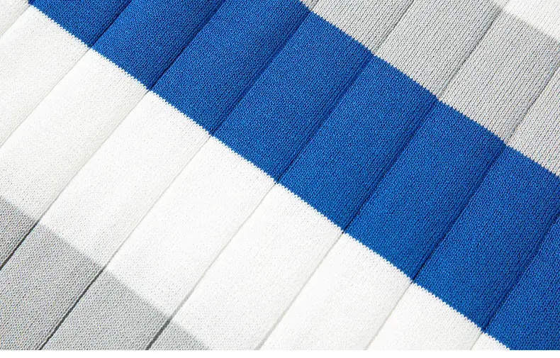 Men's Short-sleeved Sweater Striped Contrast Color
