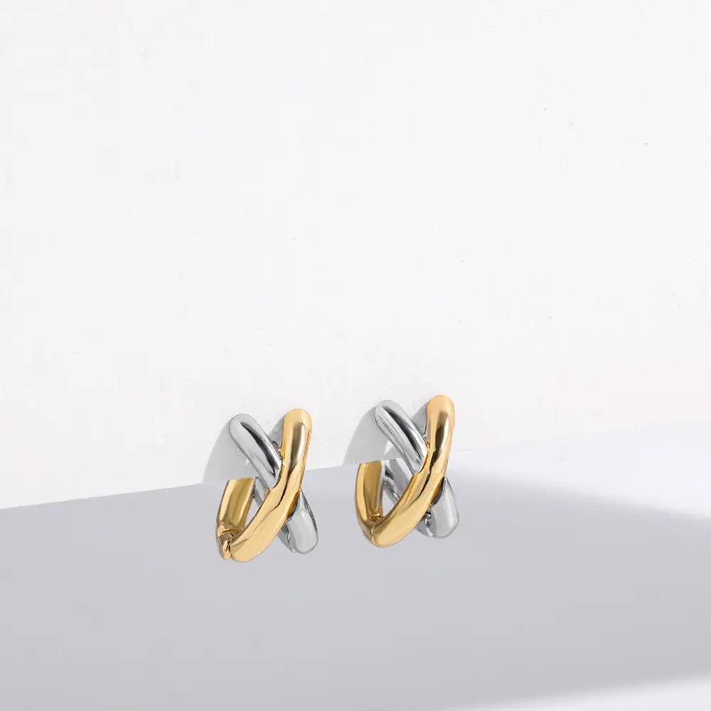 Fashion Circle Earrings Temperament Gold And Silver