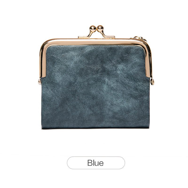 Women's Retro Multifunctional Folding Wallet Card Holder Blue - Shop at LoveMi