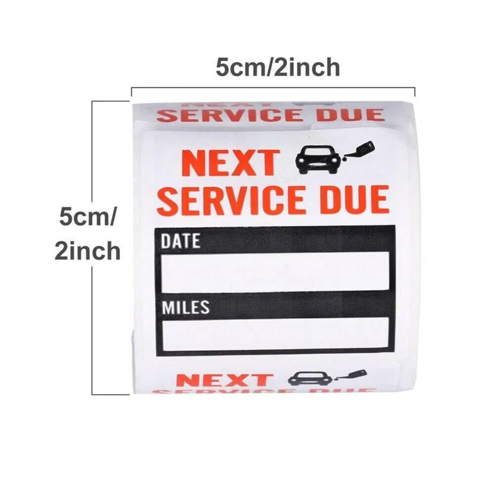 300 Oil Change Service Reminder Stickers Clear Window Lite Sticker Pack US