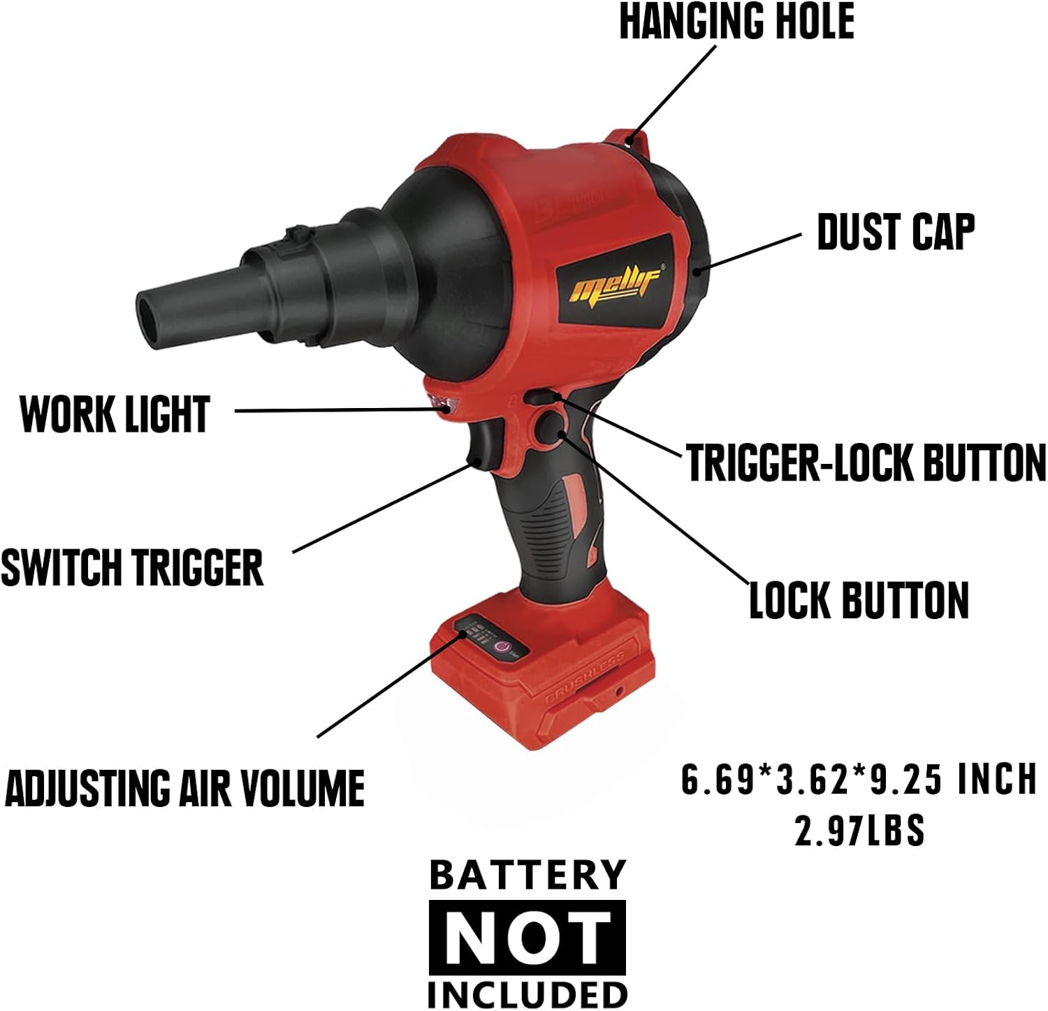 High Volume Compressed Air Duster Compatible With Milwaukee 18V Battery- 3 — image 5