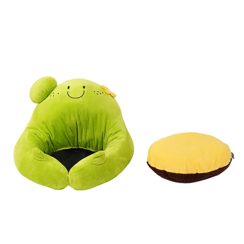 Cactus Shaped Cat Bed with Reversible Cushion for Small Pets