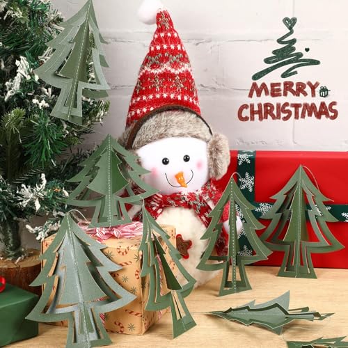 41 Ft Christmas Tree Paper Streamers Green Christmas Decorations 3D Xmas Pine Tree Hanging Swirls Banner For Xmas New Year Winter Holiday Home Wall Indoor Party Decor 3