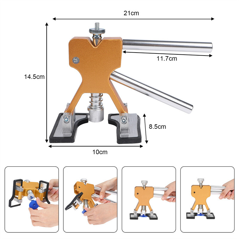PDR Tools Car Paintless Kit Dent Puller Lifter Repair Removal Hail Tabs Glue Gun
