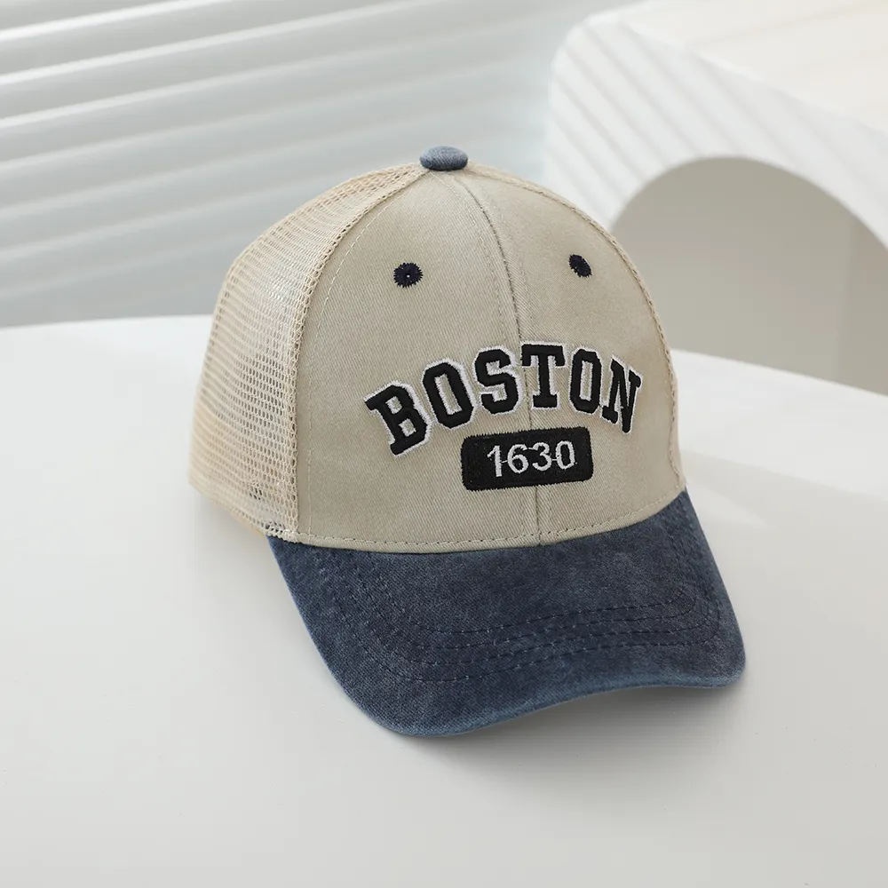 Children's Stylish Color-matching Embroidered Letter BOS1630 Breathable