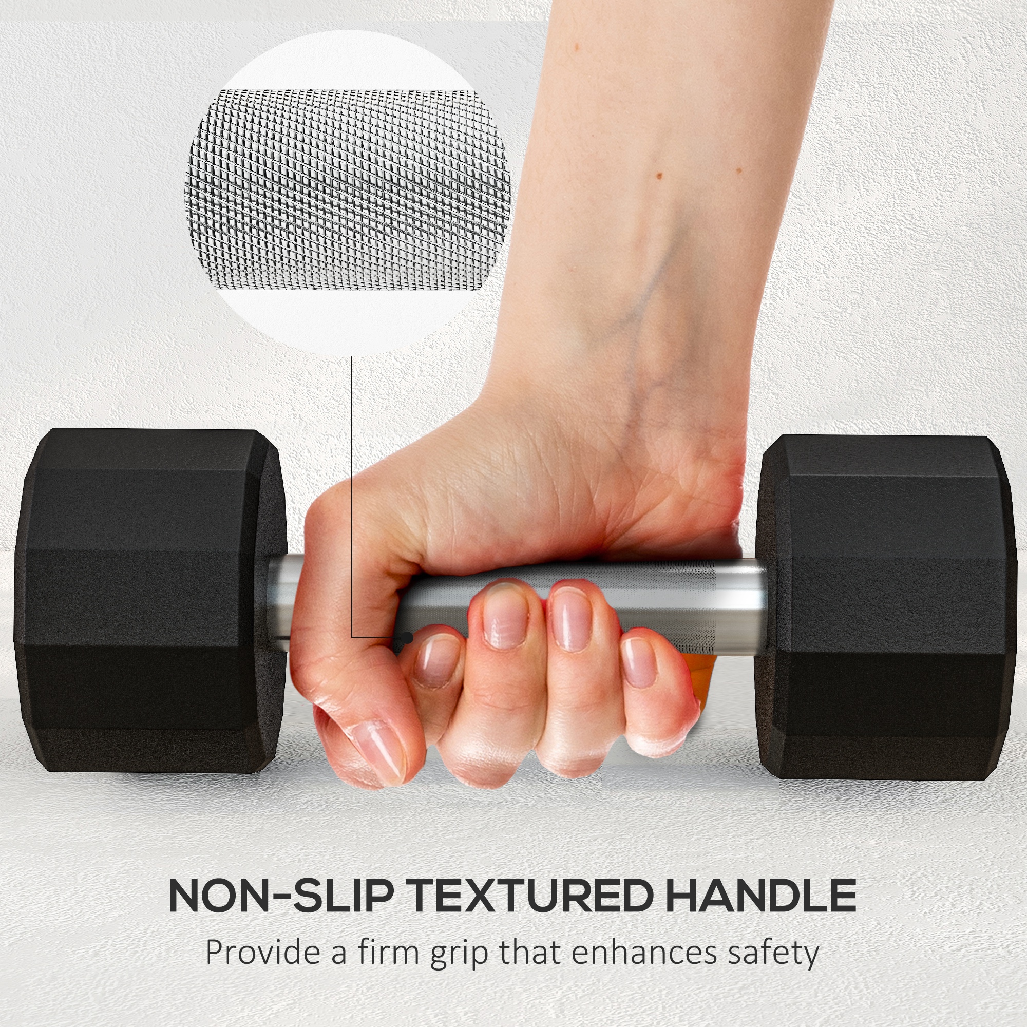 Dumbbell Set, 12 Sided Shape, Non Slip Grip, Unisex, Home Fitness Exercise, 2 X — image 11