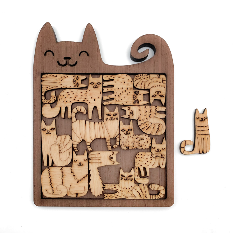 Cute Cat Wood