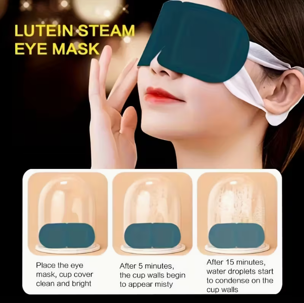 10pcs Sleep Lutein Steam Eye Mask - Light Blocking Warm Moisturizing Eye Cover For Night Relax