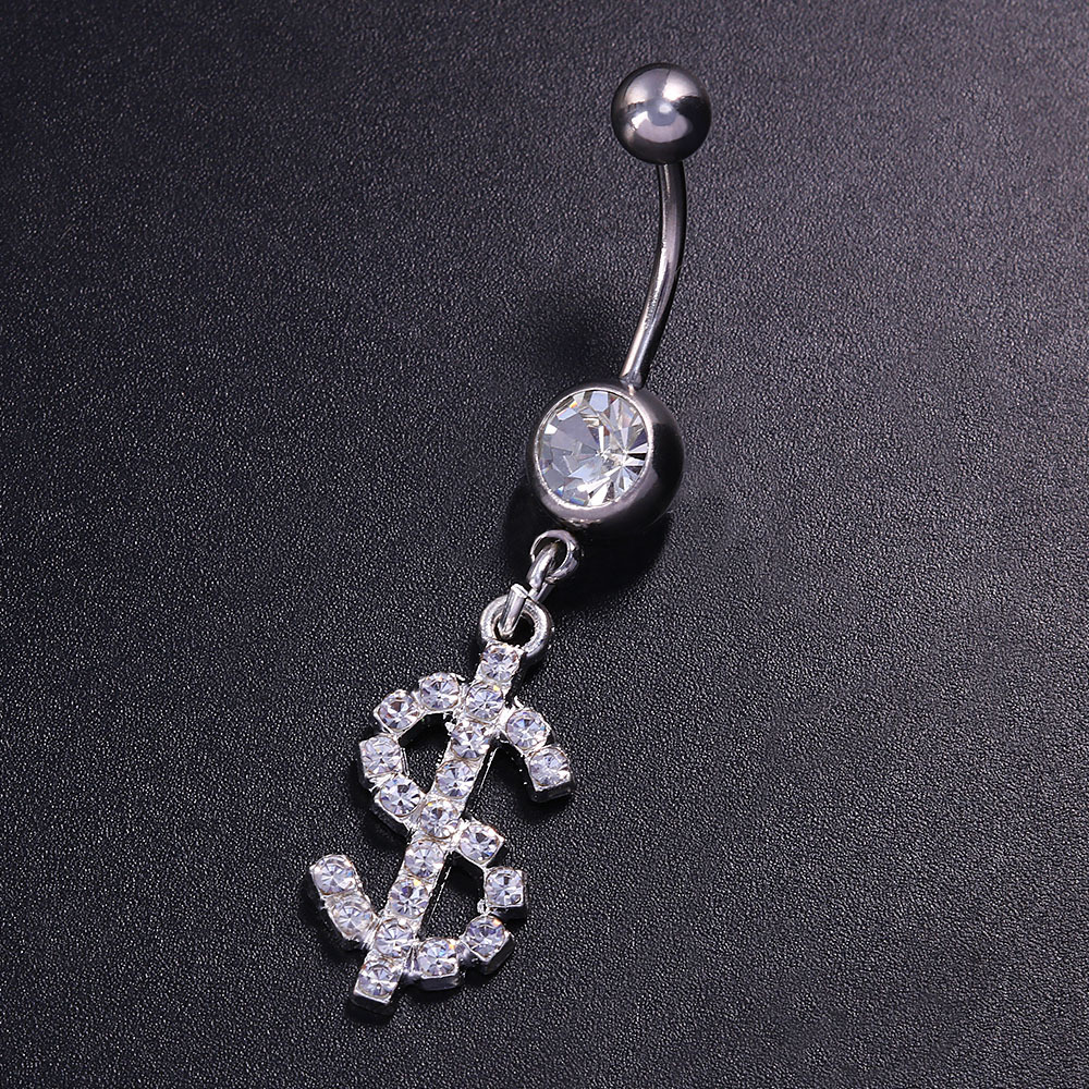 Title 6, US Dollar Rhinestone Navel Stud