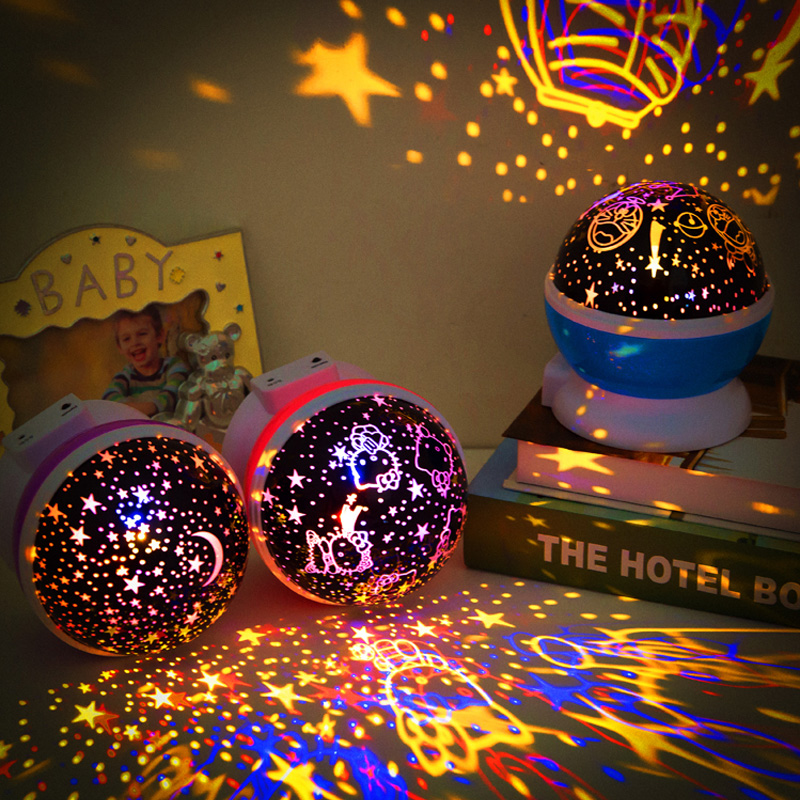 LED Projector Light USB Starry Sky Night Light Rotating Bedside Table Lamp For Kids Home Decoration Desk Light Atmosphere — foto 4