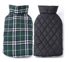 Tartan dog clothes a waterproof dog suit jacket coat outdoor goods - Green Lattice - View 1