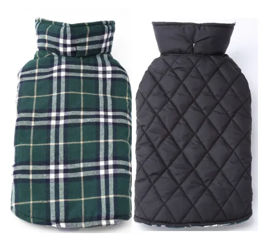 Tartan dog clothes a waterproof dog suit jacket coat outdoor goods Green Lattice - Shop at LoveMi
