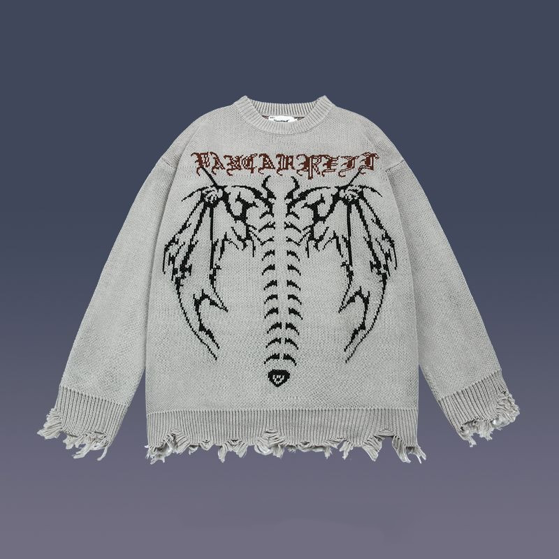 American High Street Dark Jacquard Sweater