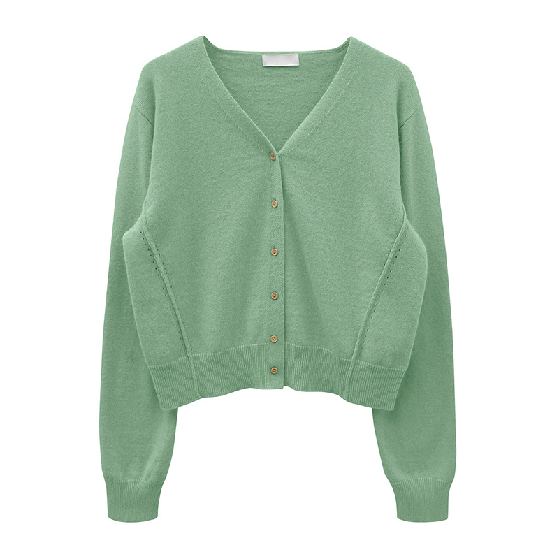 Title 5, Cardigan de malha casual feminino com decote em V