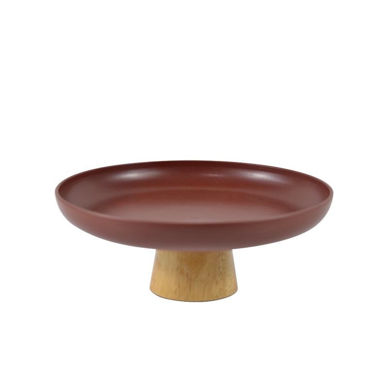 Title 6, Living Room Round Solid Wood Base Tray Desktop ...