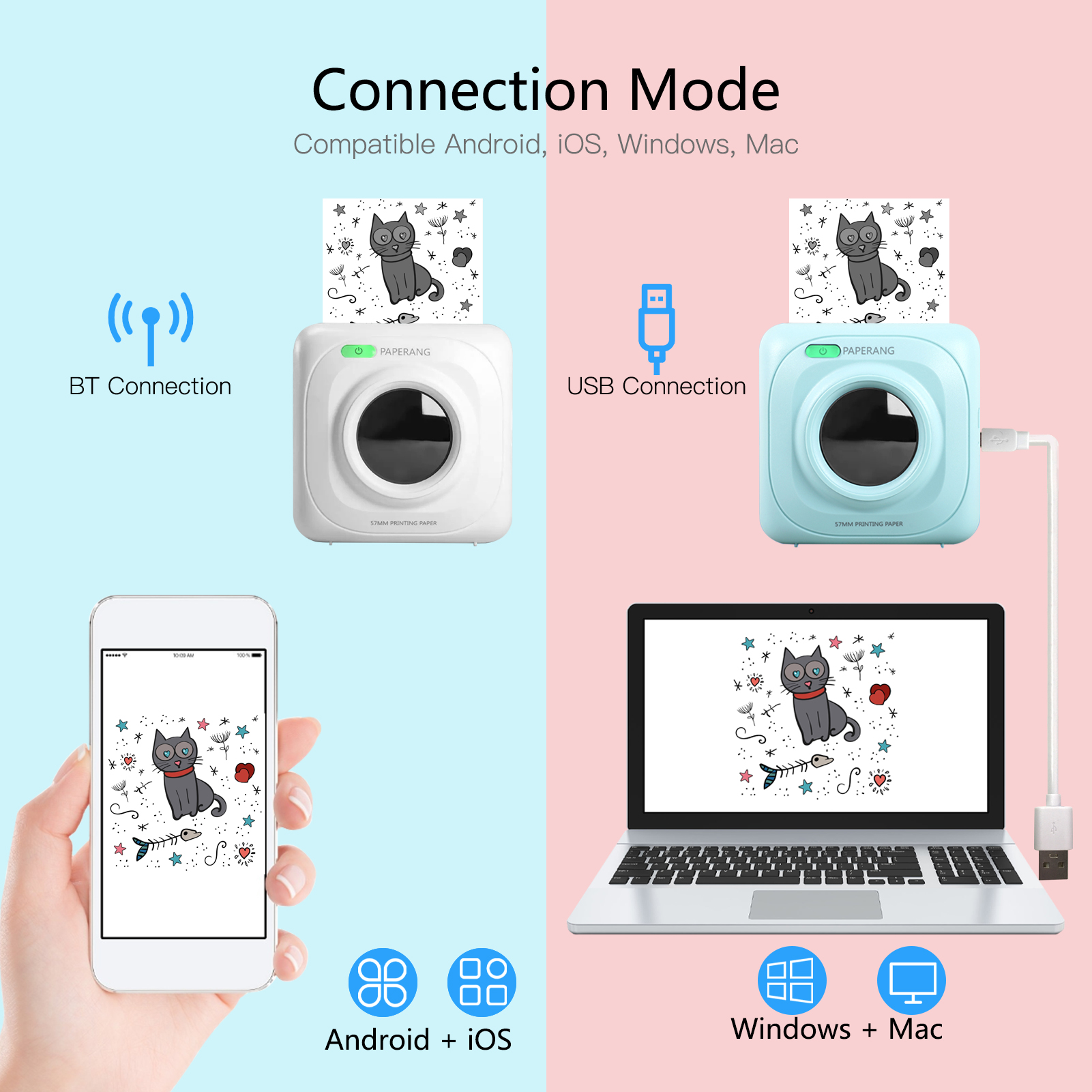 Pocket Portable Label Printer Home Bluetooth Thermal Sticker Smart — foto 5