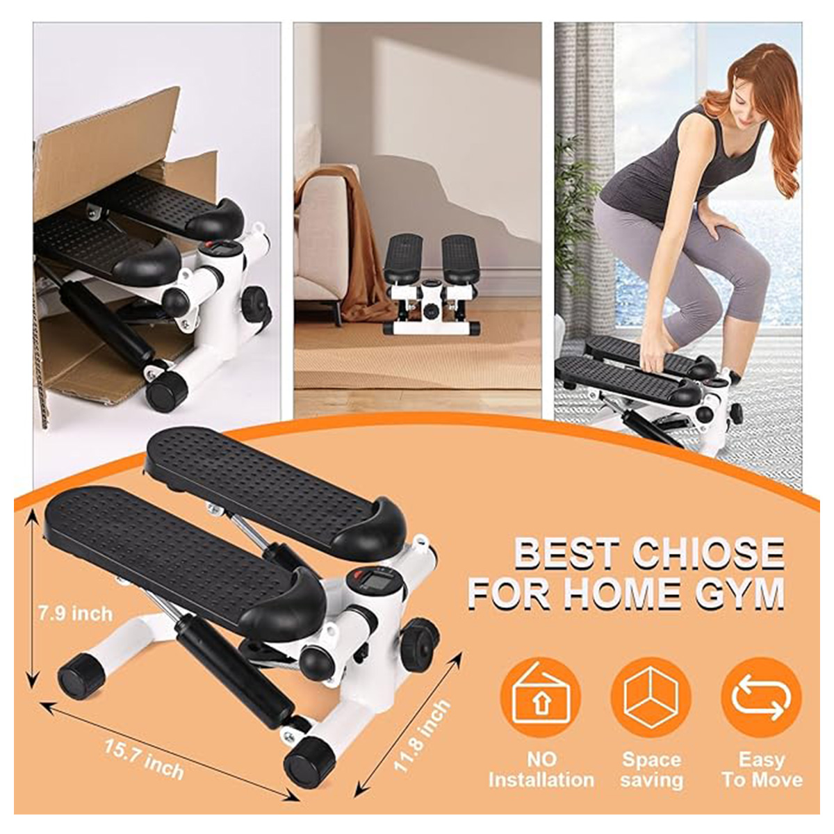 Adjustable Resistance Stair Stepper for Home Fitness. Product description -Our mini steppers allow you to adjust and shape your body anytime, anywhere in low-impact sports. Only 30 minutes of pedaling per day can speed up the conditioning of the calf, glu