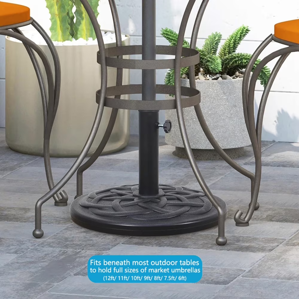 Garden Patio Umbrella Base, Outdoor Market Umbrella Stand, Backyard Umbrella Weight In Black 27lbs Shipment From Walmart