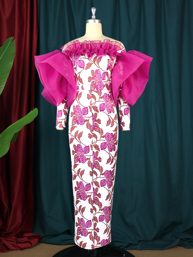 Plus Size Printed Party Dress, picture 4 of 7
