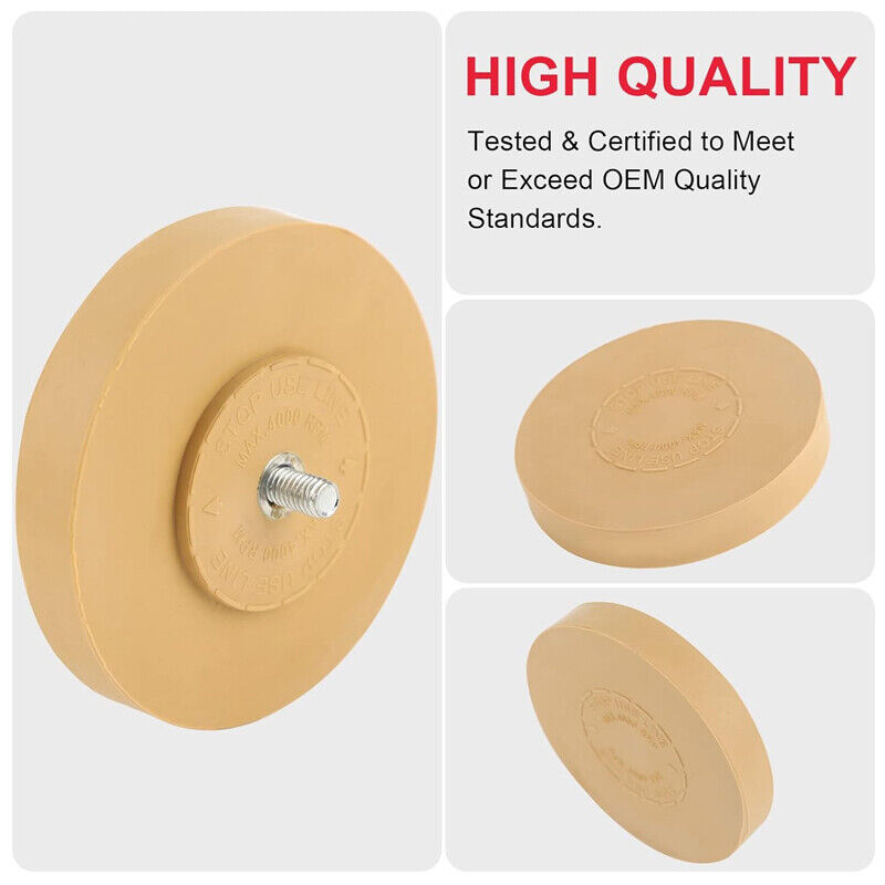 2X CARAMEL WHEEL WITH FREE DRILL ATTACHMENT S509509 RUBBER ERASER 88mm — image 9