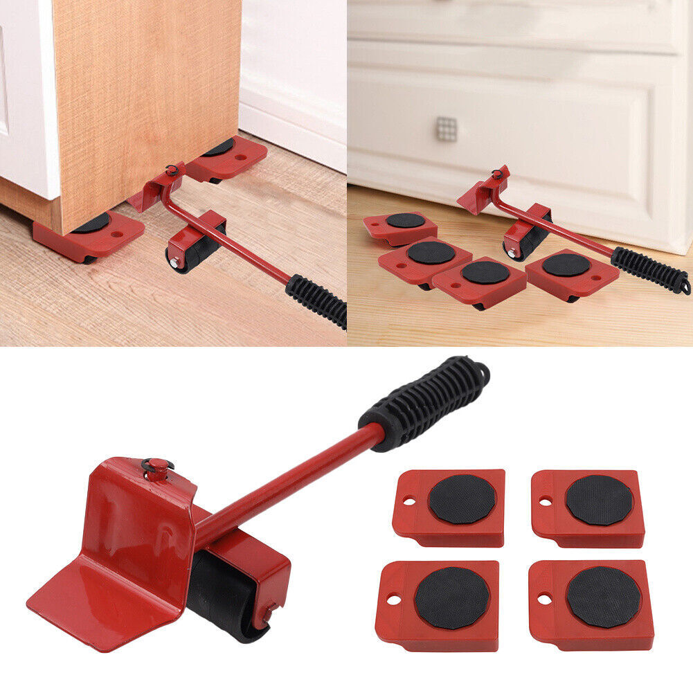 5 PCS Heavy Duty Furniture Shifter Lifter Set Wheel Moving