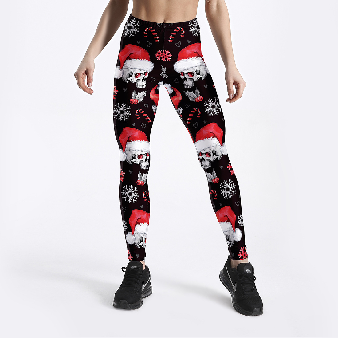 Title 3, Skull kerstmuts, dunne ademende capri sport fit...