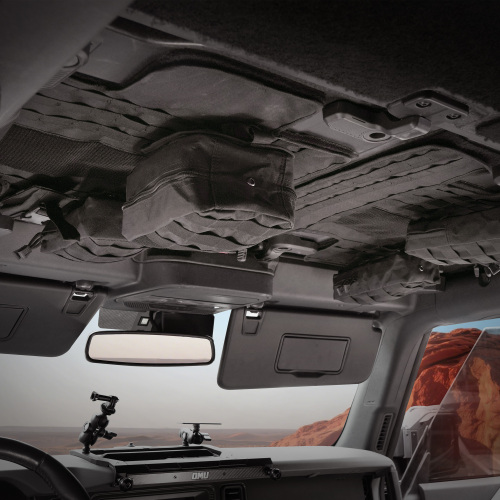 Roof Liner Organizer Overhead Storage Jacket Overhead Car Organizer Car Headliner Storage Organizer For Ford Bronco 2021 2022 2023 2024 2   4 Doors Roof Tactical Vest Accessories With 5 Molle Pouch
