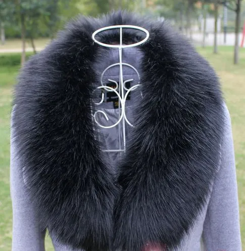 Raccoon Fur Bib Top Hat Strip False Collar Shawl Black - Shop at LoveMi