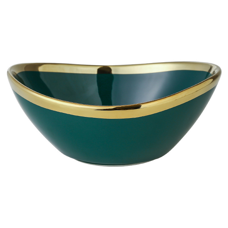 Dark green small ingot bowl