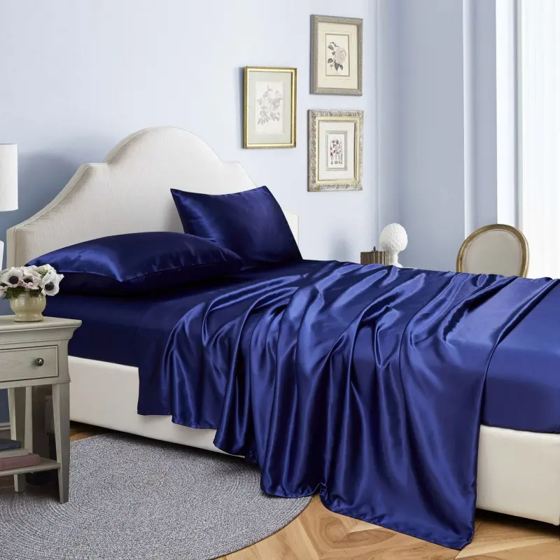 Bedding Solid Color Bed Sheet Fitted Four-piece Set