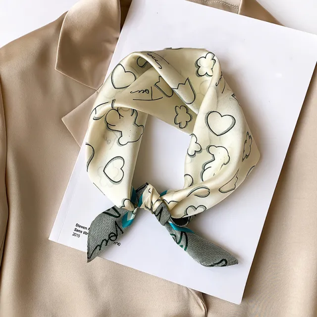 Silk Scarf Women Fashion Small Silk Scarf 5 Style - Shop at LoveMi
