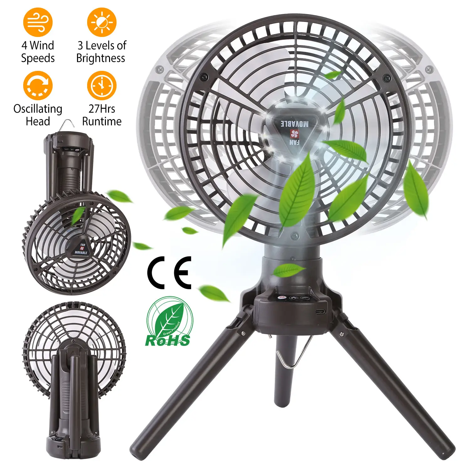 10400mah Portable Camping Fan