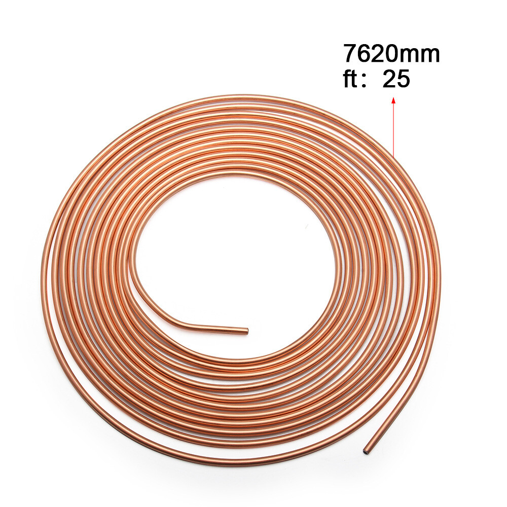 25ft Copper Nickel Brake Pipe Hose Line Tube Roll 3 16in Fittings Tubing Kit UK,27.5x0.5x40